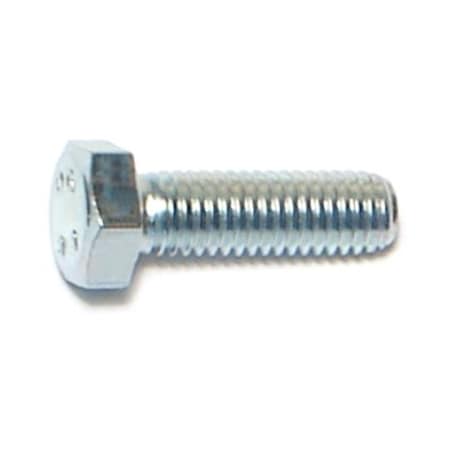 Class 8.8, M5-0.80 Hex Head Cap Screw, Zinc Plated Steel, 16 Mm L, 50 PK